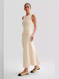 Temperament Sleeveless Round Collar Knitted Dress In 2025