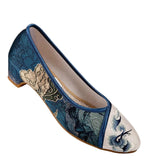 Zingj Women's Shoes Printed Embroidered Cloth Shoes Women's Single Shoes Hanfu Shoes National Style Satin New Collocation Cheongsam National Style Retro Embroidered