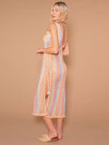 Beach Burqa Dress Knitted Hollow Fishing Net Sexy Strip Beach Sunscreen Dress