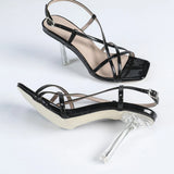 Sandals Women 2025 Summer New French High Value Simple Fine With Thin Words With Small Heel