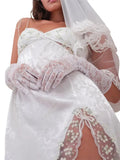White Floral Satin Mesh Tie Up Slip Mini Dress-Outfit