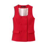Women's 2025 Summer New Fashion Button Vest Straight Pants