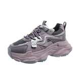 Style Old Dad Shoes 2025 Spring New Casual Breathable Women's Shoes Thick Soles To Increase The Belt