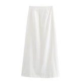 Women's ZA Summer New Fashion 100-Fold Cotton Shirt Skirt