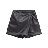2025 New PU Leather High Waist A-Line Leather Skirt