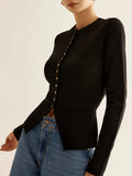 And Winter Women's Button Knitted Cardigan Fashion Temperament Elegant