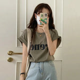 Zingj Short-Sleeved T-Shirt Female Summer 2024 New Net Red Design Sense Small Loose Chic Jacket Ins
