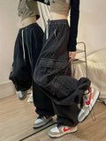 Tie Strap Baggy Cargo Jeans-Outfit