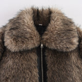 Women's Explosive Fashion Casual Crash-Colored Fur Jacket