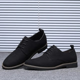 Zingj Men's Plus Size Frosted Casual Shoes Fashion British Lace Leather Shoes Men's Anti Velvet Shoes Wenzhou Shoes