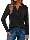 2025 Spring And Autumn Women's Long Sleeves V-Neck Shirt Home Business And Leisure Shirt