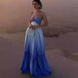 Women's Explosive Gradient Sling Ribbon Ribbon Dress Body