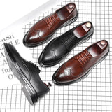 Zingj Men's Shoes British Korean Edition Suit Trend Wedding Business Dress Casual Men's Wedding Shoes