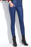 Women Down Pants Velvet Trousers Thickening Slim Thermal Female Warm Trousers Legging High Waist