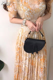 Dress Women Korean Floral Loose Style Casual Office Ladies Dresses Modis 2023 Pleated Fashion Spring Dress