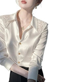 Shirt This Year's Popular Explosion Of High-End Feeling Light Luxury To Reduce The Age Of The Temperament Under The Bottom Of The Top Of The Jacket 2025