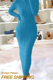 Women's Cable Knit Long Sweater Dress Crewneck Long Sleeve Solid Ribbed Bodycon Sweater Pullover Midi Jumper