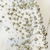 New Fashion Heavy Industry Nails Studded Suit Jacket Open Fork Trousers Set Two