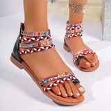 New Summer Bohemian National Style Splicing Splicing Set Roman Women Large-Size Flat