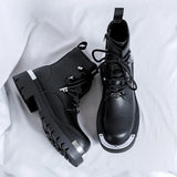Zingj High Martin Boots Men Trend High Bootage British Style Locomotive Work Boots