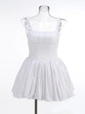 New Women's Sexy Sling Dress Skirt Short Dress Temperament Thin Folds Poneng Skirt Dress Dress Dress Dress