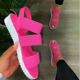 Summer New Women's Leisure Flat Beach Sandals Women's Light Toe Women's