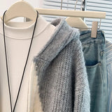 Design Sense Of The Star Short-Sleeved Hooded Knitted Sweater Women's Autumn And Winter Slim