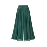 Summer Extra Large Fat Chiffon Pleated Beach Culottes