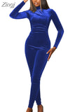 Women's Jumpsuit Spring New Fashion High Collar Long Sleeve High Waist Pants Women Office Elegant Commuting Slim