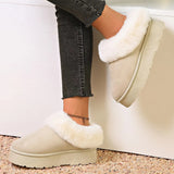 New Large-Size Snow Boots A Foot Pedaling High-End Warm Large-Size Women's Cotton Shoes Increase The Thick Bottom