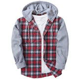 Woven Lattice Men's Shirt 2025 Bumpy Long-Sleeved Cardigan Hooded Multi-Color Multi-Code Fast