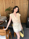 Xixi 13 Line 2025 Summer New High-Rise Half-Dress Embroidery A Word-Pack Hip Short Skirt