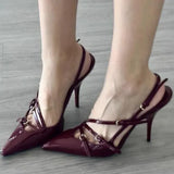 And Summer 2025 New Fashion Single Shoes Retro Pointed Women's Shoes High