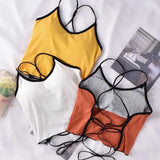 Corduroy Backless Crop