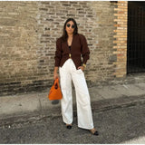 Women's Explosive Minimalist Fashion V-Neck Button Knitted