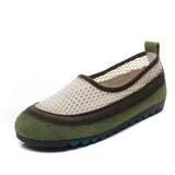 Layer Of Cowhers Retro Breathable Net Bean Shoes Women Spring And Summer New One Foot Pedal Comfortable Flat Sole Leisure Single