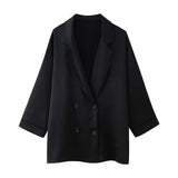Explosion Women's Ins Wrinkled Blazer Casual Trousers