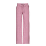 Cloth Forget Lazy Wind Stripes Loose Thin Tie With Low-Rise Slacks Hot Girl Knitted Broad Leg