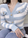 Cardigan Women V-neck Cropped Sexy Lady All-match Casual Ins Trendy Korean Fashion Elegant Gentle Slim Кардиган