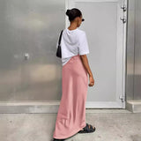 Zingj And Summer New Simulation Silk Skirt Satin Bread Hip Skirt Women Casual Color Tintail