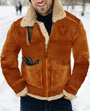 New Fur One Men's Coat Thick Lamb Hair Medium Long Imitation Leather Jacket Seven Color Eight