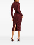 2025 New Women's Dress Sexy Bag Hip Hot Diamond Fork Long Sleeve