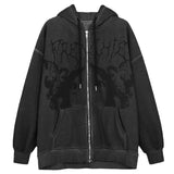 New Hoodie Jersey Women Loose Street Sports Zipper Open Shirt Y2k Coat