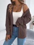 Shooting Autumn And Winter Hollow Lantern Long Sleeve Open-Sleeve Sweater Long Coat Women's