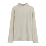 Zingj Velvet Half High Collar Bottom Shirt Women's Autumn 2024 New Interior With White Long-Sleeved T-Shirt Women's Chic Student