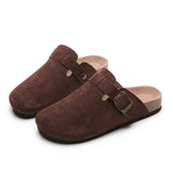 Thick-Bottomed Bag Head Half Slippers Women Wearing Spring And Summer Lazy Cork Flat Bottom Casual Cold