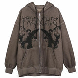 Temperament Commuter Zipper Hoodie-Outfit