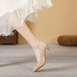Professional Work Shoes Women's Patent Leather Fine Tip Shoes Sexy Temperament Shoes Not Tired Shallow Women's Singles