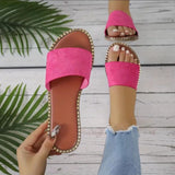 Flat Bottom Color Leopard-Print Slippers Women Wearing Candy Light Beach Cold