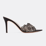Summer New Pointed Lace Lace High Heel Women's Fine Heel Sandals Sexy Dew Cool Drag Wearing